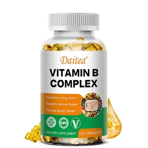Daitea Vitamin B Complex Health Supplement, Supports Energy and Endurance - Supports Immune and Nervous Systems, 120 Capsules