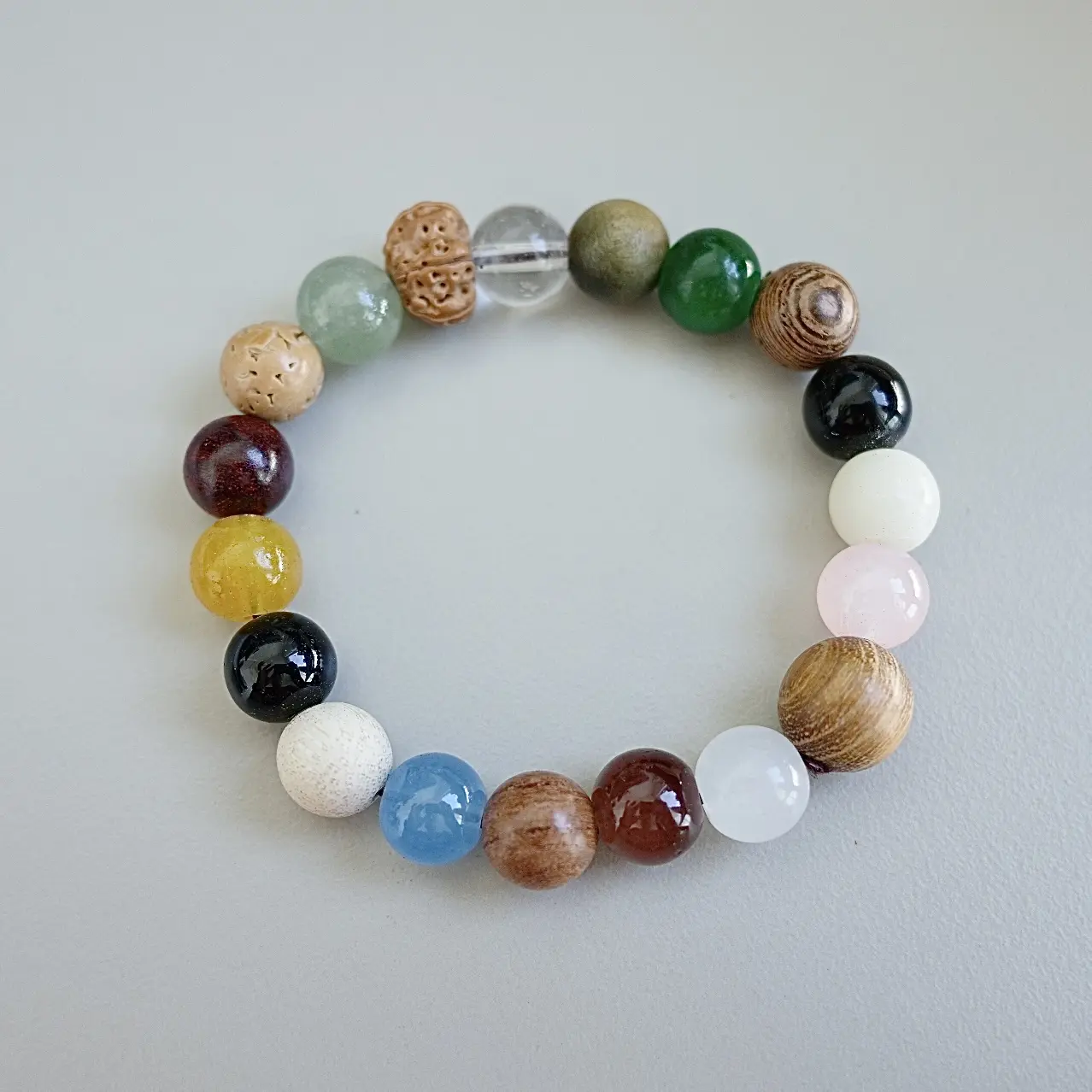 Journey Bead Bracelet – Natural Stone & Wood Bracelet Inspired by Balance, Luck and New Beginnings