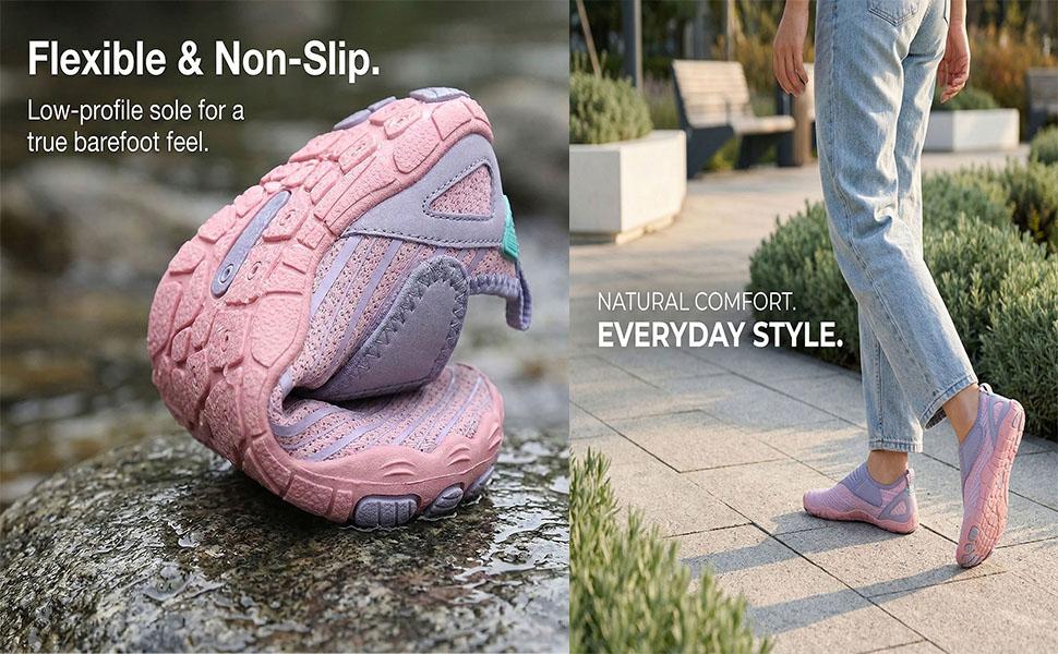 2026 Upgrade Shoes for Women Men, Wide Toe Box Non-Slip Adjustable Comfortable Slip on Beach Hiking Water Sandals for Walking Traveling