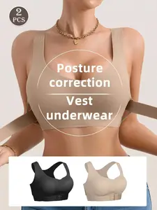 Posture Bra for Women Wireless Push Up Bralette Full Coverage Back Support Brasieres
