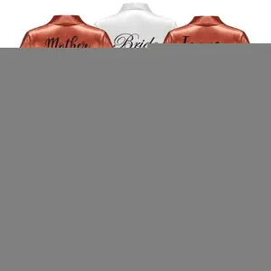 New Caramel Bathrobe Bride Satin Robe Women Getting Married Bride Hen Party Sisters Sqaud Mother Wedding Bridesmaid Robes
