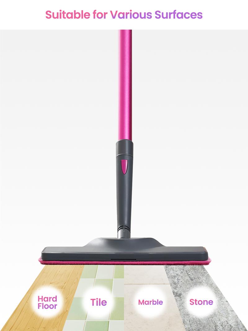 Schenley 6-Pack Microfiber Pads for Hestia Steam Mop Cleaner, Washable and Reusable Replacement Mop Pads, Accessories Compatible Schenley Steam Mop, Household Items Pink, Cleaning