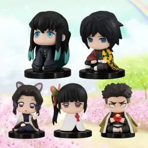 Anime Kimetsu no Yaiba Figure Kamado Tanjirou Action Figure Agatsuma Zenitsu Nezuko Warrior Q Version PVC Model Toy