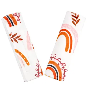 Baby Car Seat Strap Cover 2 Pack Rainbow Car Seat Straps Shoulder Pads Seat Belt Cushions for Infant Car Seats Stroller Pushchair