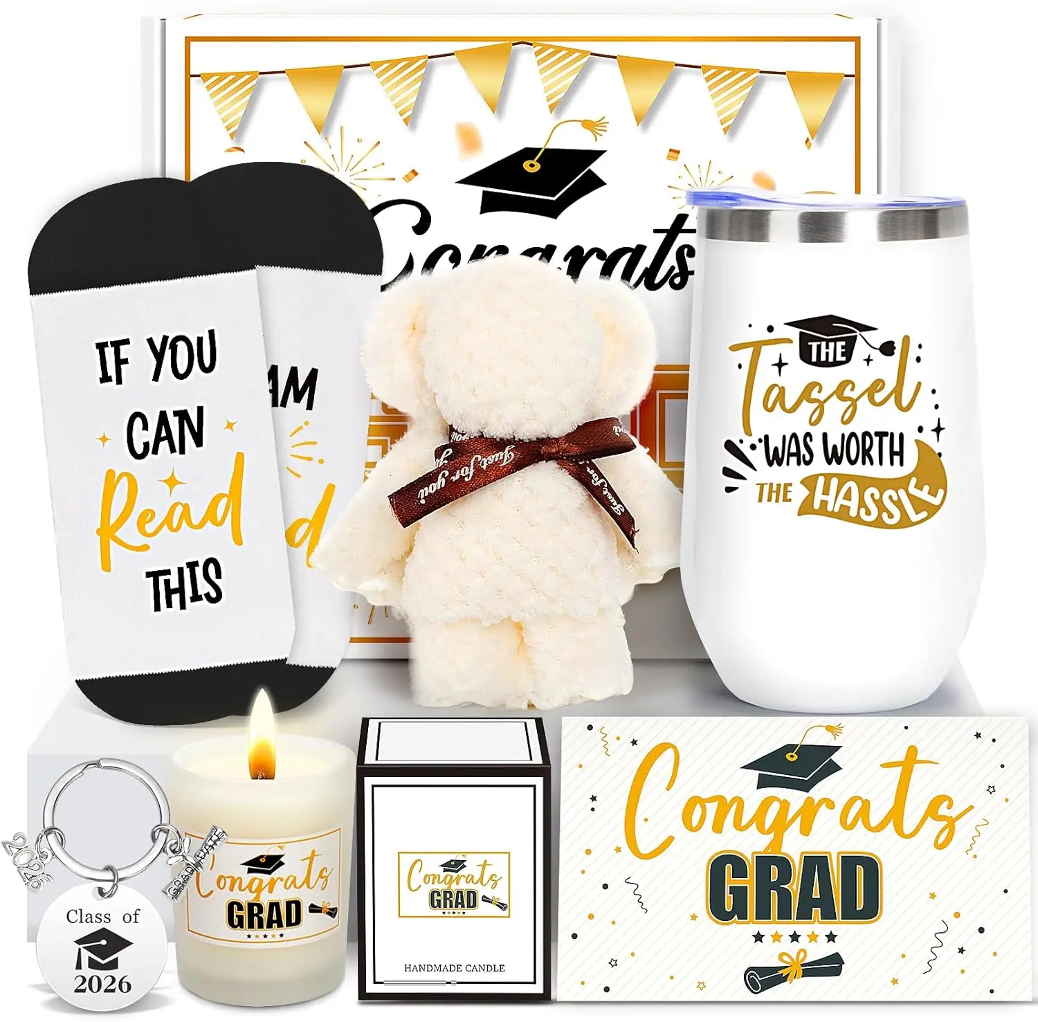 2026 Graduation Gifts, Congrats Gift Box Set, College High School Graduation Present, Grad Box with Tumbler for Her Him