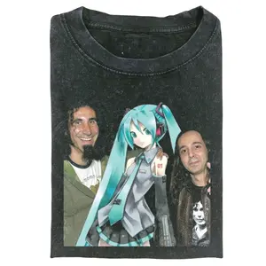 MIKU & SOAD T-SHIRT, Funny Hatsune Miku Meme Tee, Kawaii Party Aesthetic Graphic Tee, Otaku Fan Gift