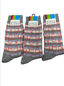 Funky Socks Men's Colorful Dress Socks - Fun Patterned Funky Crew Socks For Men pack of 3  Birthday Menswear
