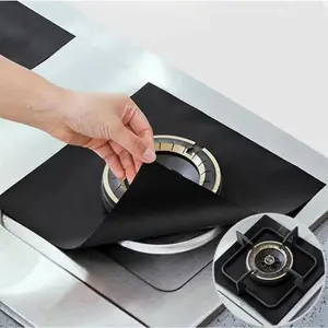 1/4count Stove Protector Covers Liner Gas Stove Stovetop Burner Protector Gas Stove Protector Kitchen Accessories Mat Cooker Cover