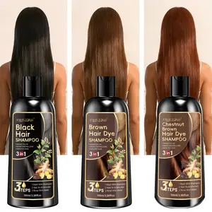 100ml hair dye shampoo, hair dye shampoo, hair care three in one shampoo, herbal extract, mild, gentle and non irritating. Hair becomes more shiny after dyeing and care. Available in black/brown/chestnut brown colors Hair Coloring Shampoo Haircare Glossy