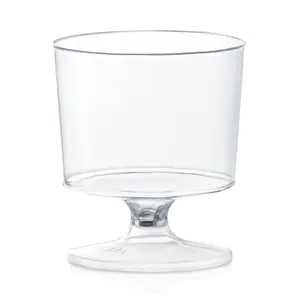 2 oz. Clear Round Plastic Disposable Mini Wine Glasses