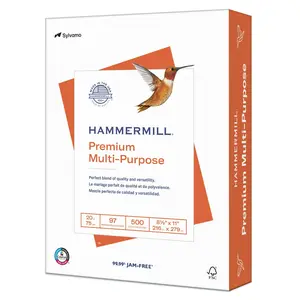 Hammermill Premium Multi-Purpose Paper White 20lb 8.5x11 1 Ream 500 Sheets 3 Pack 5 Pack 8 Pack Quality Versatility