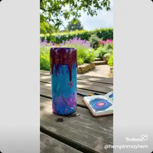 Mermaid Glitter Stainless Steel Tumbler  Epoxy Drip Cup