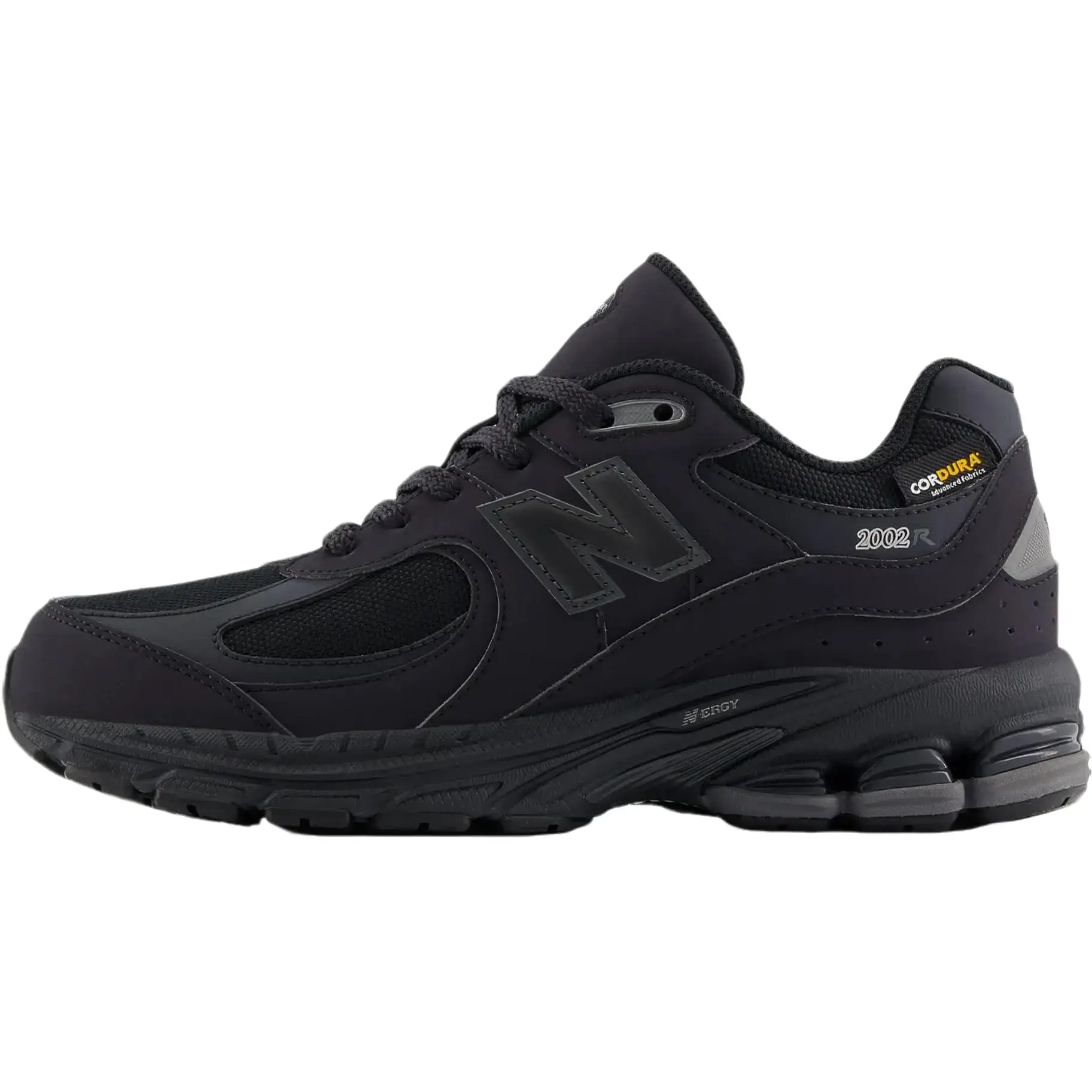 New Balance 2002R Big Kid 'Cordura Pack - Phantom Black' Youth Women's Round Toe Sports Sneakers, Durable Cordura Materials, Breathable Mesh, Signature Cushioning, Solid Supportive Overlays, Casual Daily Wear