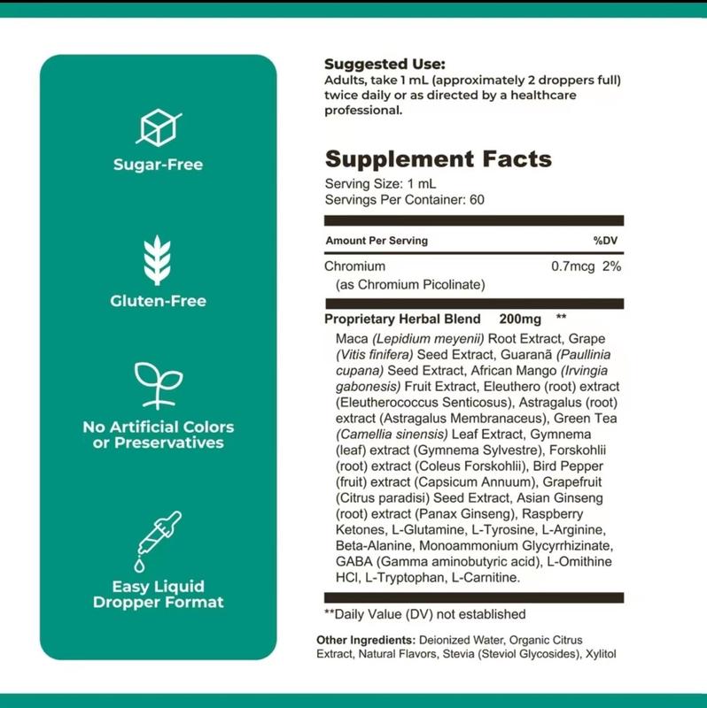 EchoFree-100%Natural-20-in-1 Liquid Formulafor Ear Welness-With Chromium Picolinate, Ginkgo Biloba&GABA-Sugar-Free, Vegan, Non.GMO-Daily Support for Quiet Focus & Clarity-2Droppers/Day