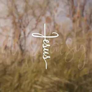 Jesus Cross Decal, Christian Gift Ideas, Cross Stickers, Adhesive Vinyl