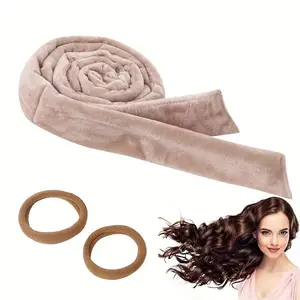 Heatless Curling Rod Headband, No Heat Curl Ribbon With Scrunchies, Sleeping In Overnight Hair Rollers Natural Soft Wave DIY Hair Rollers Styling Tool