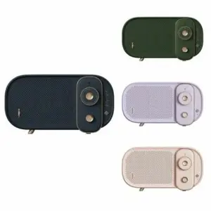 Retro Speaker: Vivitar Bluetooth Wireless Portable, Gray, 5-Hour Battery Life