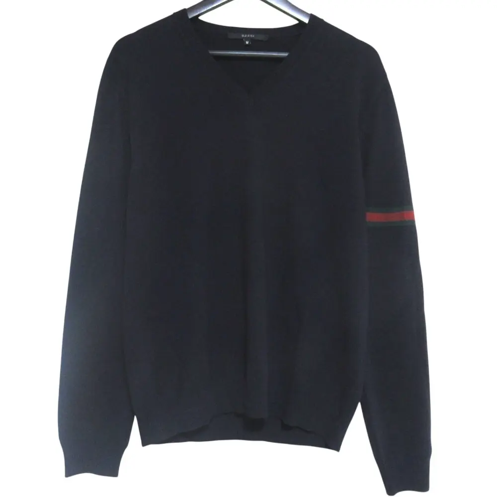 Pre-owned GUCCI Others Small Leather Goods V Neck Knit Sweater