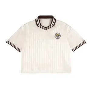 Contrast Stripes Polo Collar T-Shirt