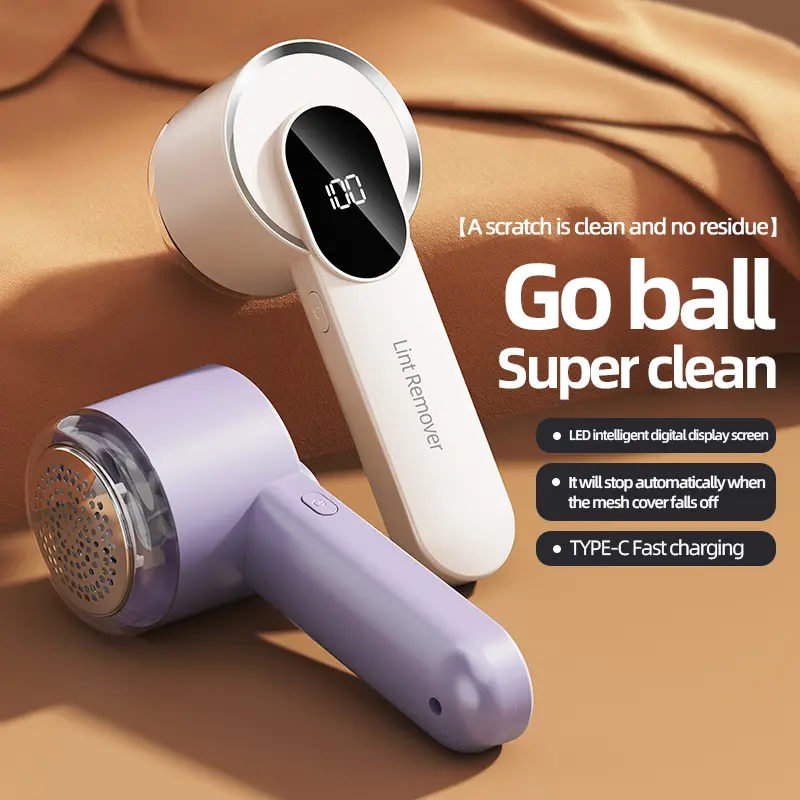 USB Rechargeable Electric Hair Ball Remover, Electric Household Clothes Pilling ShavingMachine, Digital Display And Six-blade Knife Design, Suitable For Removing Hair BallV/pilling From Clothing, Bedding And Furniture