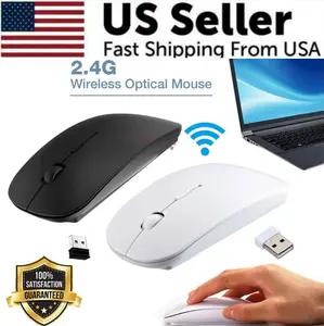 2.4GHz Wireless Mouse Silent Click | USB Nano Receiver | Slim Portable Mouse for Laptop MacBook & PC | No Lag