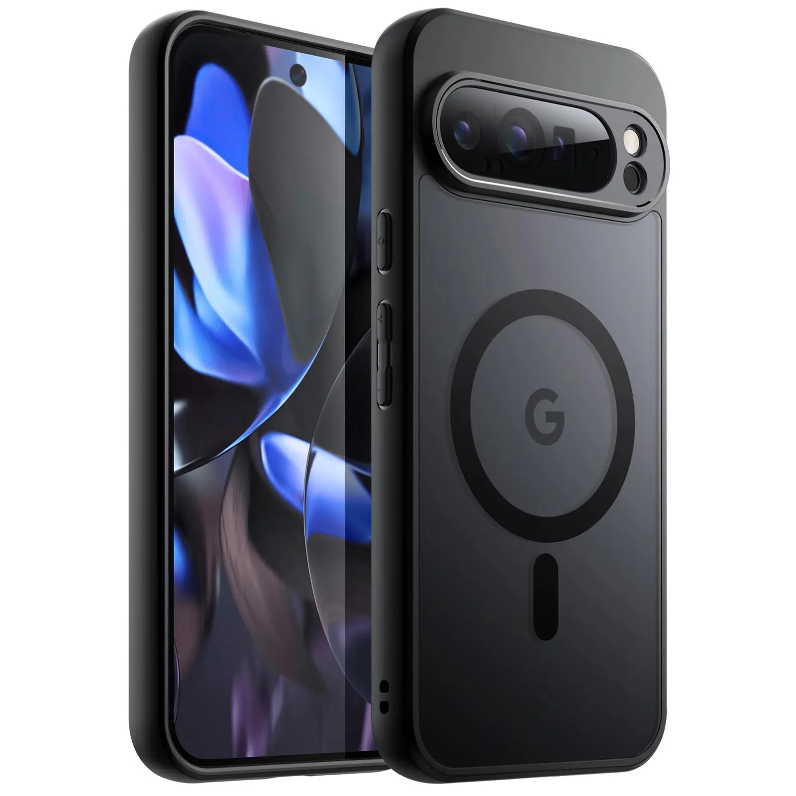 JETech Magnetic Case for Google Pixel 9 Pro XL 2024, Compatible with MagSafe, Translucent Matte Back Shockproof Phone Cover