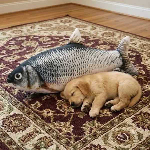 3D Fish Plush Pillow for Dogs & Cats - Soft Stuffed Animal Pillow for Home, Pet-Friendly Playtime