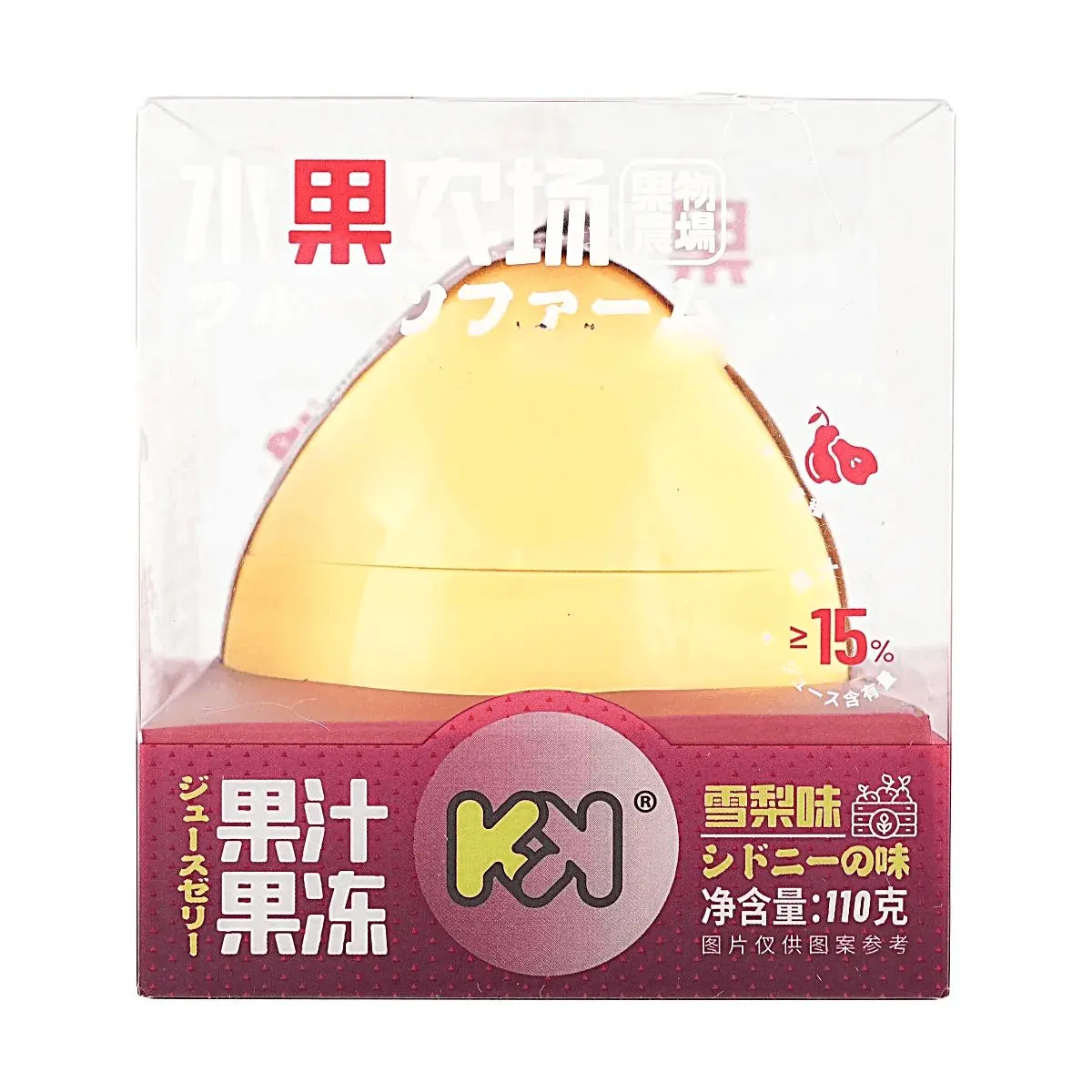YO MAN Pear Juice Jelly - 110g Pack, Fruity Farm Snack, Refreshing Dessert