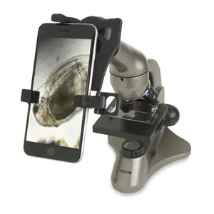 212 MAIN Student Compound Microscope (40x-400x Magnification) with Metal Body Mobile Camera Accessory for Android Smartphones, Digiscoping & Image Capture Tool, Educational Office Supply