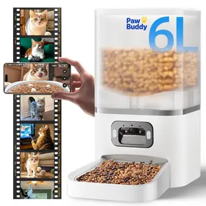 Automatic Cat Feeder with 2K Camera: 5G WiFi Automatic Dog Feeder with Night Vision,Cat Food Dispenser with 7L Large Food Storage Container for Multiple Pet,Detachable for Easy Clean
