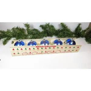 Vintage Blue Ombre Shiny Brite Christmas Ornaments