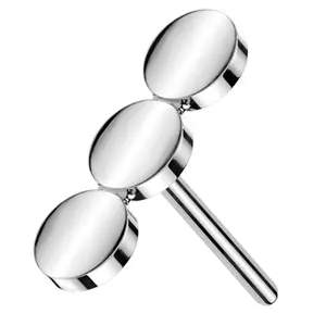 Flat Triple Sphere Threadless Titanium Top