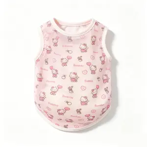 Sanrio Hello Kitty Pet Mesh Tank Top for Womenswear - Casual Style with Adorable Hello Kitty Pattern