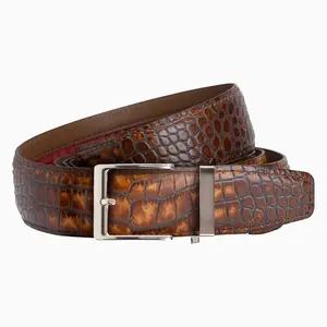 Kayiman Brown V2 Luxury Ratchet Belt 1.575" [40mm]