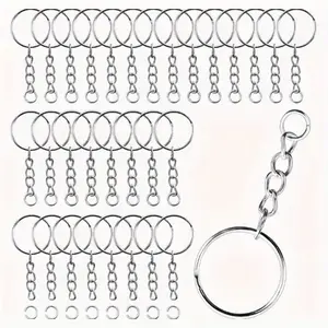 Durable Alloy Keychain Set, Handmade Accessories for DIY, Rust-Resistant Chain with Ring and Extender, Perfect Gift for Creatives