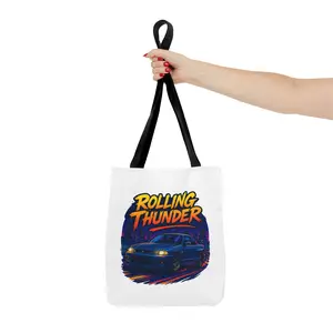 JDM Midnight Racer Retro Tote Bag, Rolling Thunder R33 GTR Skyline Tote Bag, Race Car Tote Bag, JDM Tote Bag, Street Racing Tote Bag