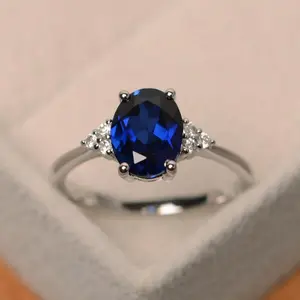 925 silver oval zircon ring, available in four colors, fashionable, elegant, simple and versatile, suitable for Valentine's Day, birthday, Christmas, all seasons, universal New Year's gift