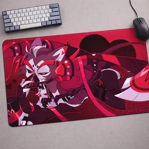 Hazbin Hotel Husk Valentine Mouse Pad and Playmat Cartoon Desk Mat Mousepad Gift for Gamers Office