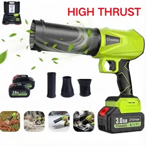 SEEVOLX Cordless Leaf Blower With Two Rechargeable Batteries And Brushless Motor For Drying Cars Cleaning Patios Driveways Or Light Garden Maintenance Tasks