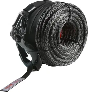 Synthetic Winch Rope! 3/8" OR 1/2" thick at 92' Long. 27,000 - 36,000 lbs breaking strength.
