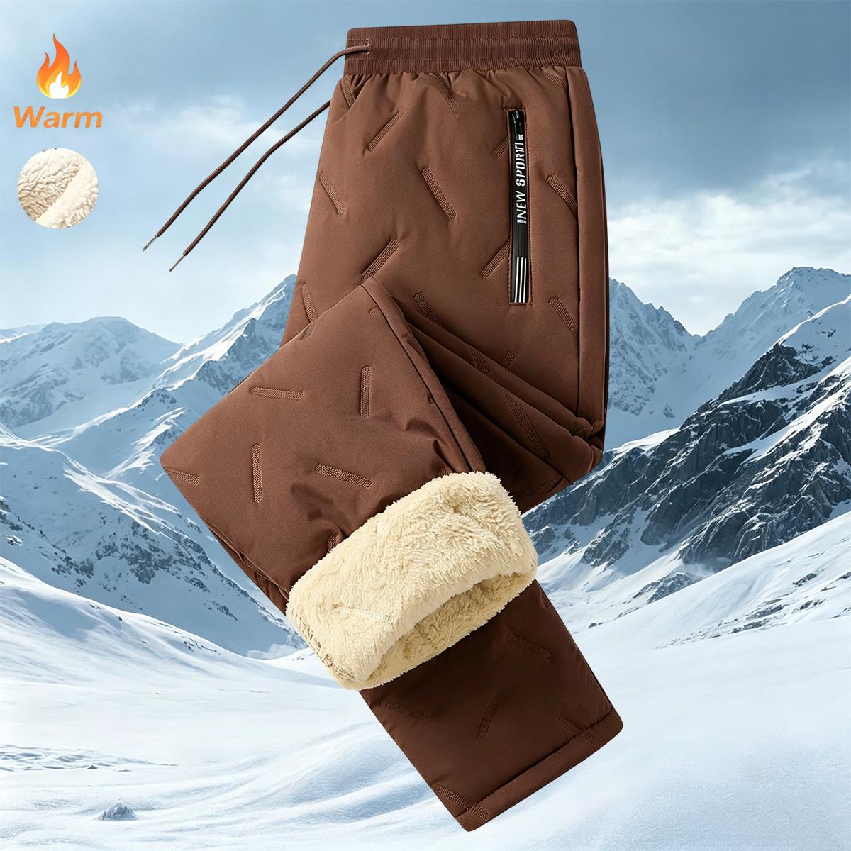 Men’s casual athletic sweatpants for autumn and winter with a drawstring waist and zippered pockets, suitable for everyday wear, home use, travel, and vacations.