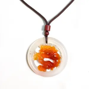 Dragon Jade Pendant, Long Pendant, Dragon Pendant