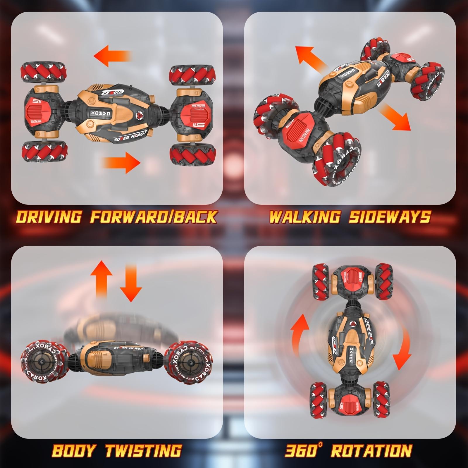 Boys and Girls for Age 6-12 Birthday Gift Ideas Gesture Sensing RC Stunt Car Toys, Hand-Controlled 2.4GHz Remote Control Twist Cars, 4WD All-Terrain Off-Road Vehicle for Kids Party Toy