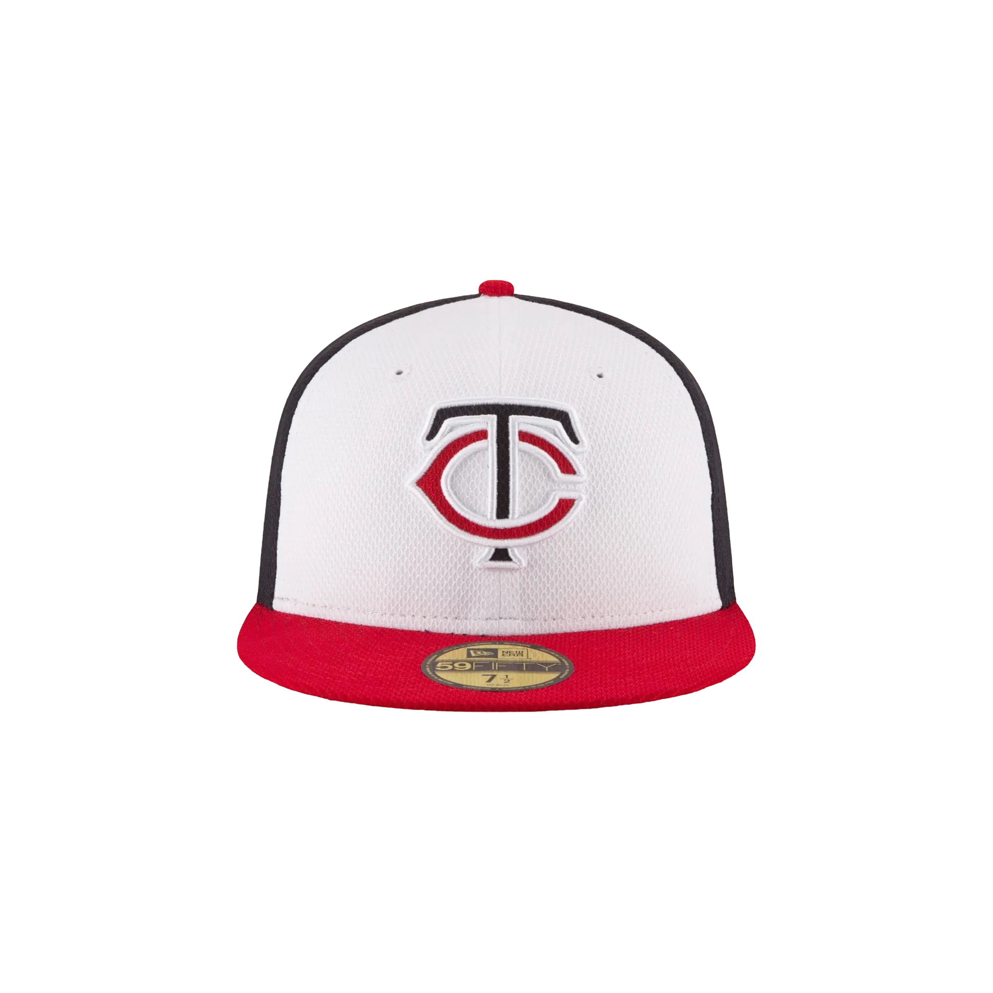 59FIFTY Minnesota Twins Diamond Era Fitted Hat "White and Black / Red - Brim" NE577