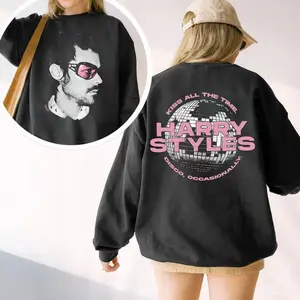 Kiss All The Time Harry Sweatshirt, HS4 Disco Occasionally Fan Crewneck, Retro Concert Tour