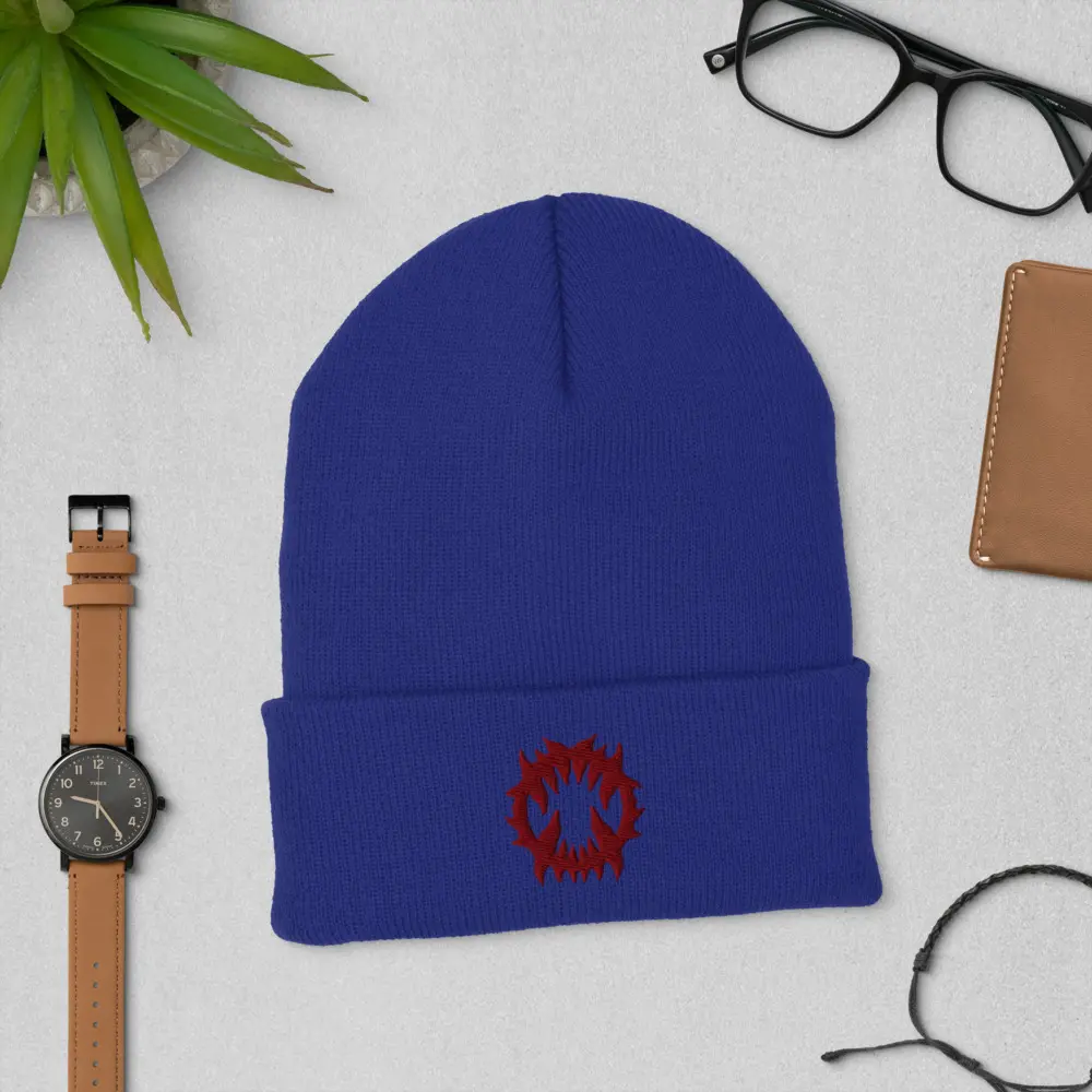 Warhammer 40K World Eaters like Beanie. Red Logo Embroidered