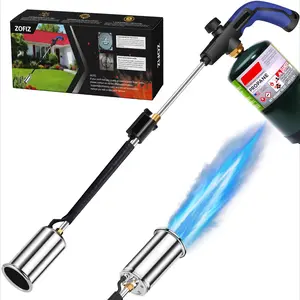 Weed Torch Propane Burner,High Output Weed Burner, Propane Blow Torch with Self Igniting and Flame Control Valve for Weeding, Melt Ice,Charcoal Starter-Fuel Not Included