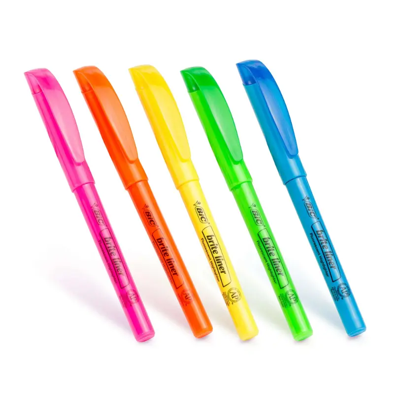 BIC Brite Liner Highlighters Set - Bold and Bright Chisel Tip Highlighters for Effortless Organization and Smooth Application