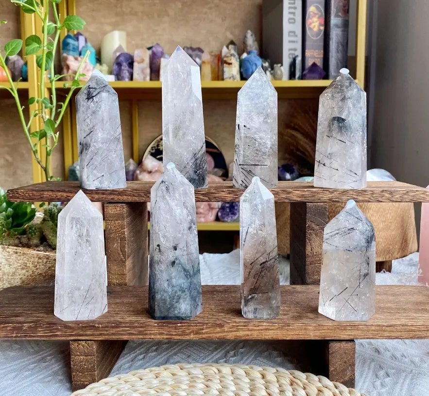 【Crystal_vision】Natural Crystal Black Tourmaline Tower Collection 【Crystal_vision】Natural Crystal Black Tourmaline Tower Collection