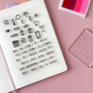 Weather and Health Icon Planner Stamps